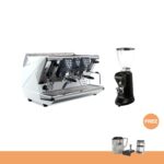 Promotion : LA SAN MARCO 100E Glossy White (Cup Warmer) + CARIMALI GRINDER MODEL X021 0N DEMAND